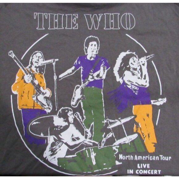 The Who Women’s Gray Band Tee Short Sleeve Graphic Size Medium - Picture 3 of 5